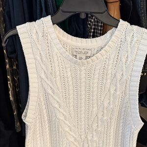 Rachel Zoe Ivory Cable Knit Vest